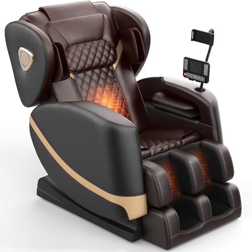 2025 Massage Chair Full Body, Zero Gravity Massage Chair with 10 Fix Rollers, Heating, Foot Massage, Auto Modes, Bluetooth Speaker
