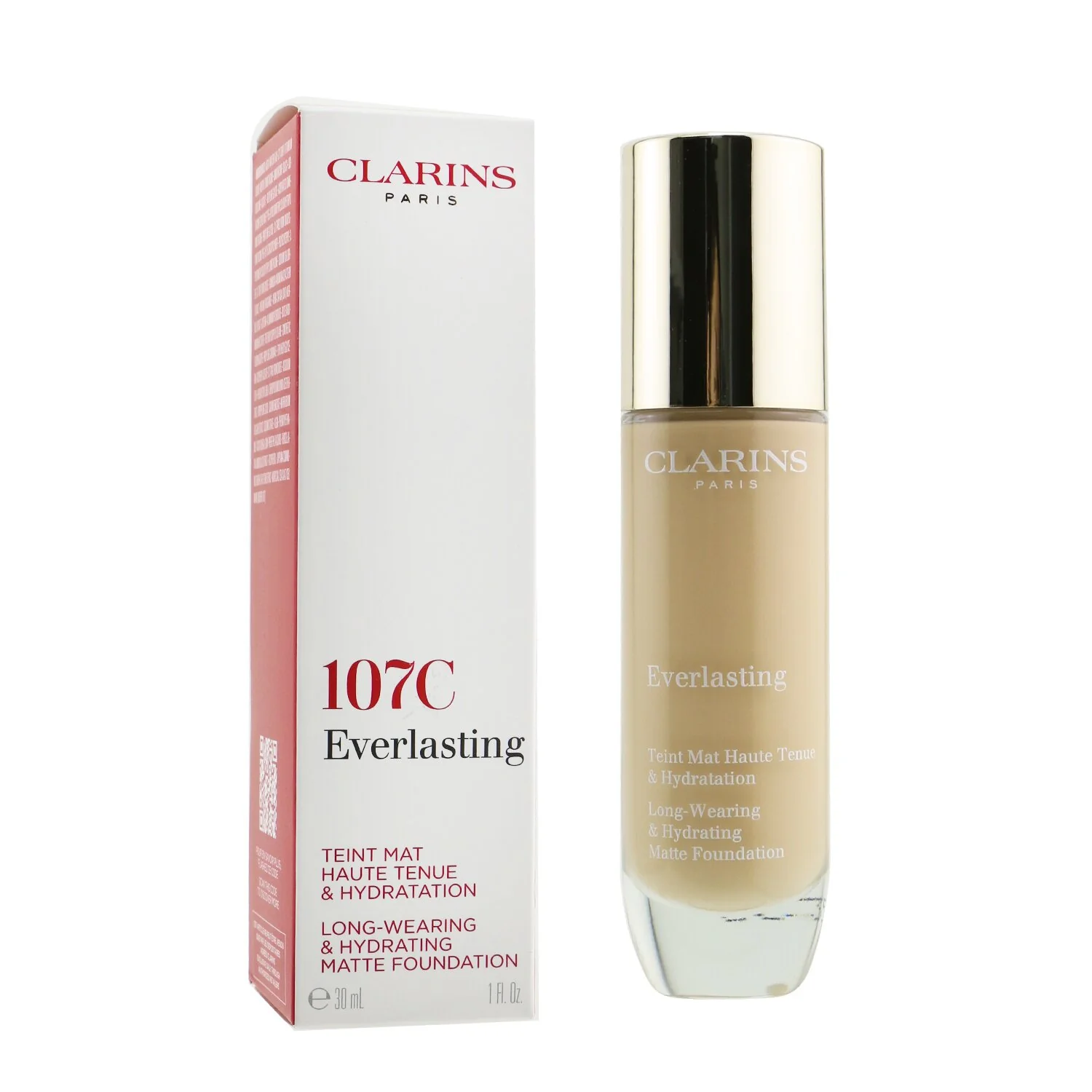 Clarins Everlasting Long Wearing & Hydrating Matte Foundation - # 109C Wheat  30ml/1oz