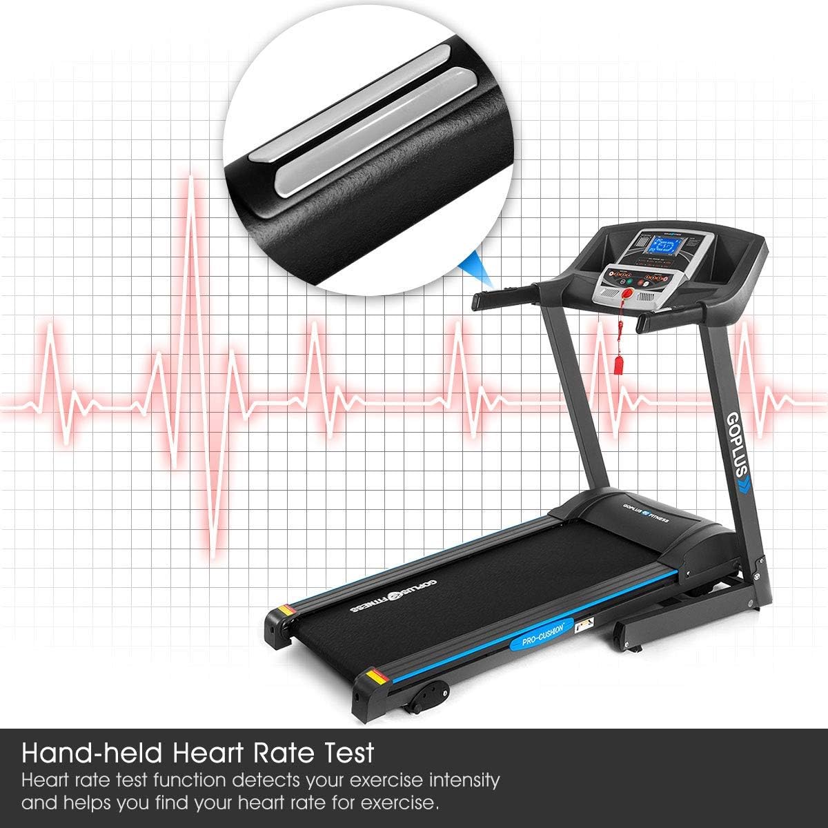 Goplus 2.25HP Electric Folding Treadmill with Incline