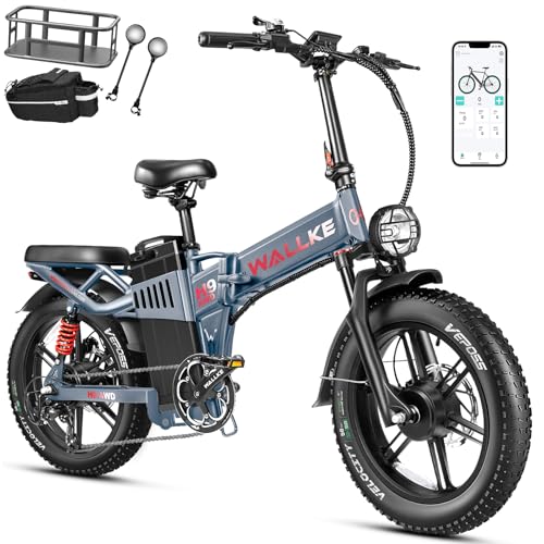 Wallke H9 AWD 3200W Dual Motor Electric Bike for Adult, 48V 82Ah/60Ah Sam-sung Cell Battery, 240-130 Mile 34MPH Fast Ebike