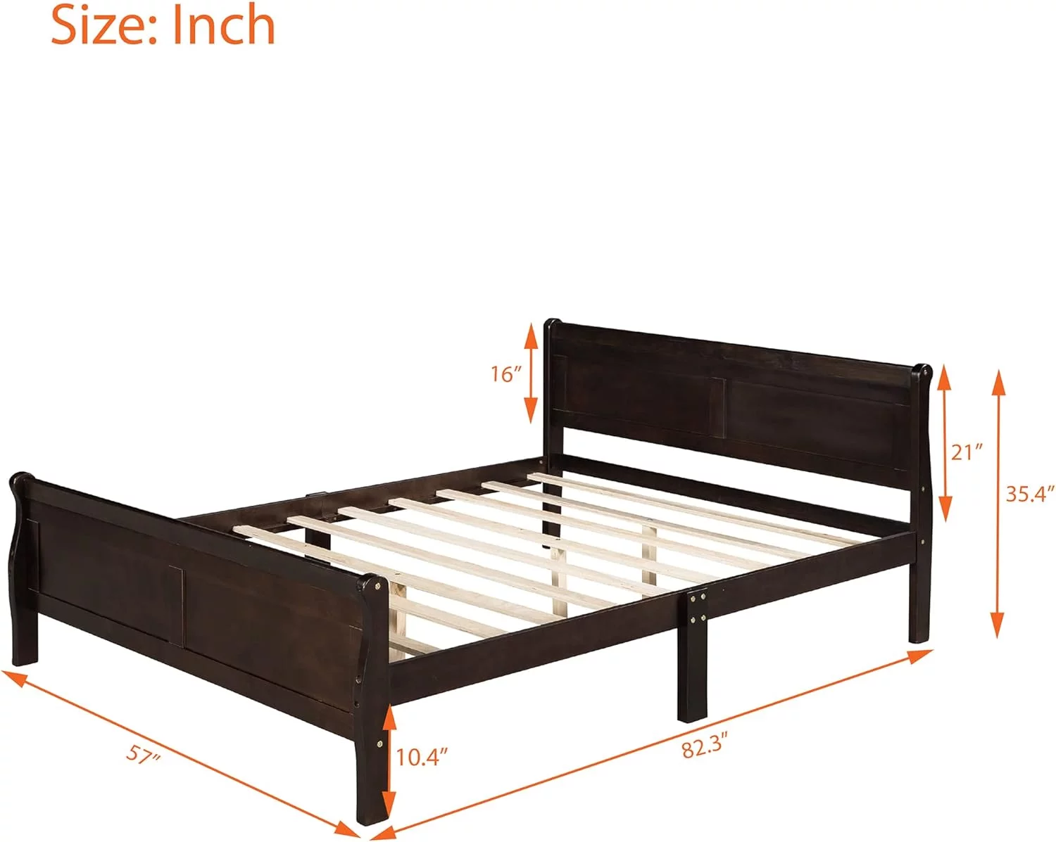 Full Platform Bed Frame For Small Space