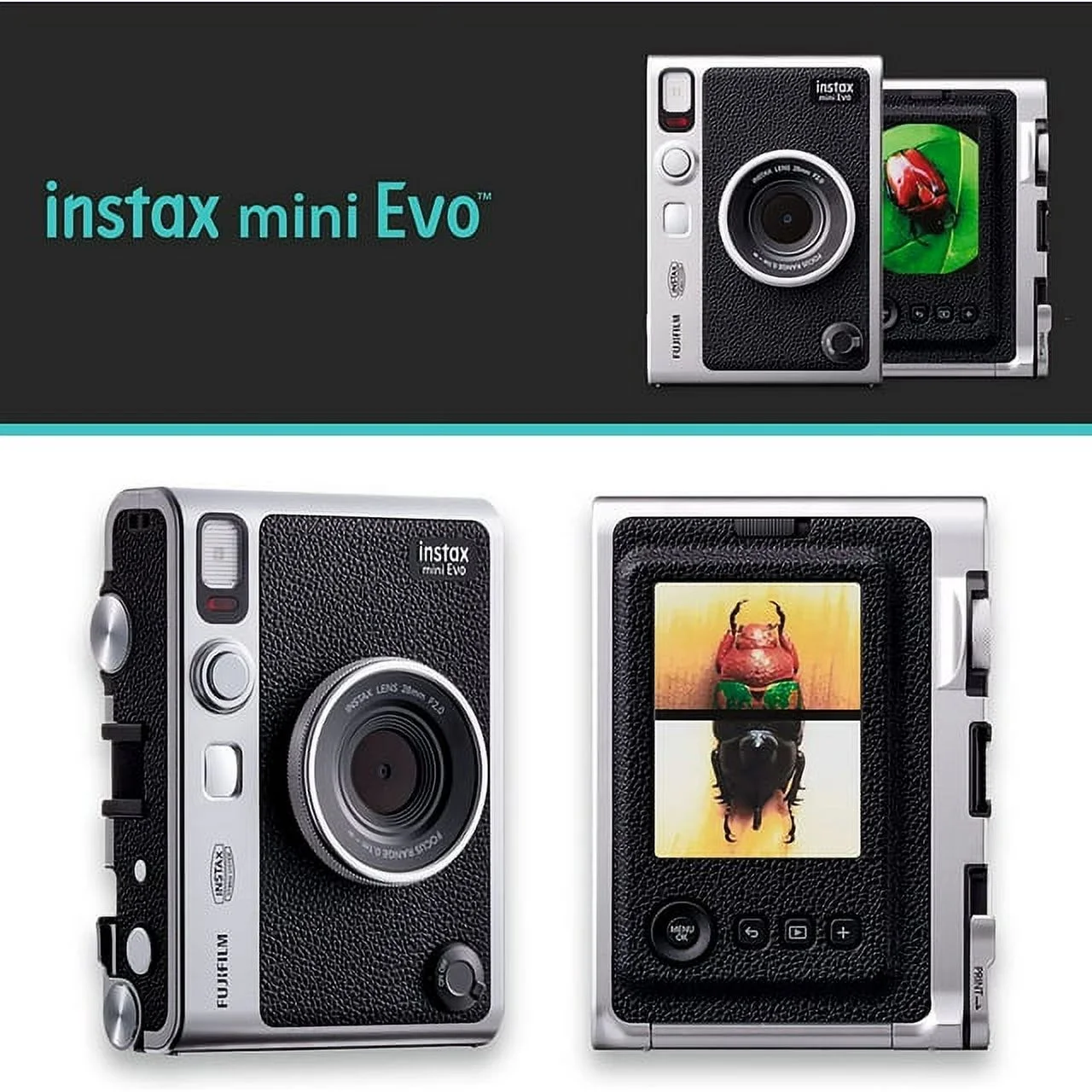 Fujifilm Instax Mini EVO Hybrid Black Instant Camera