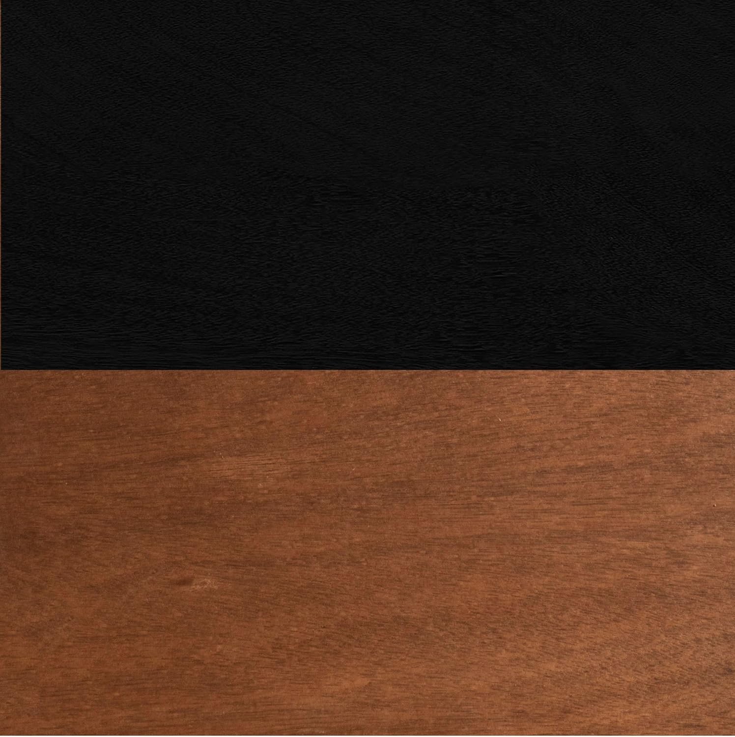 Bridgevine Home Graceland Modern Coffee Table, 47 inches, Fully Assembled, Poplar Solid Wood, Bourbon and Black Finish