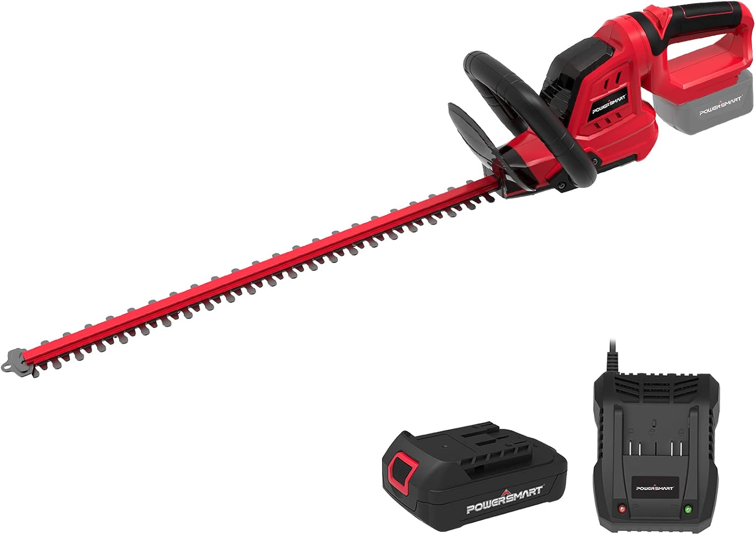 PowerSmart Hedge Trimmer Cordless, 20V Max Battery Operated Hedge Clippers Cordless with 16-Inch Blade, Garden Battery Powered Bush Trimmer