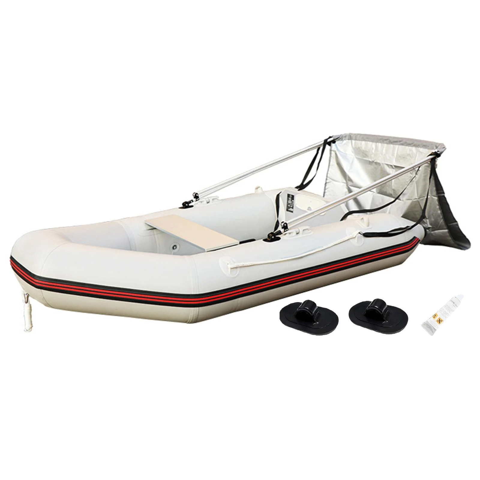 Boat Canopy with Adjustable Strap Foldable Tent Bimini Top Replacement Cover 3PCS