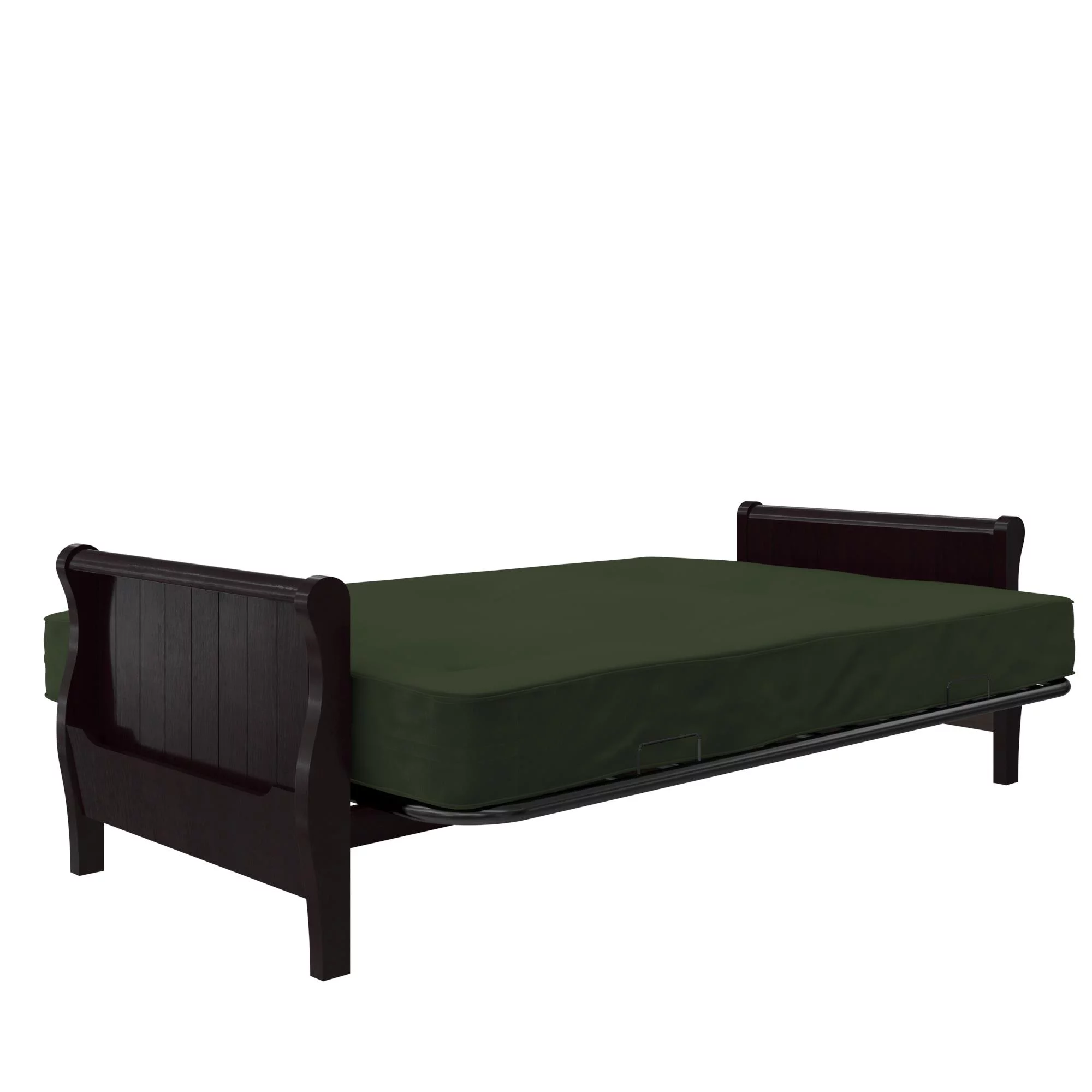 DHP Caden 6 Inch Futon Mattress with Tufted Cover and Recycled Polyester Fill, Full, Army Green