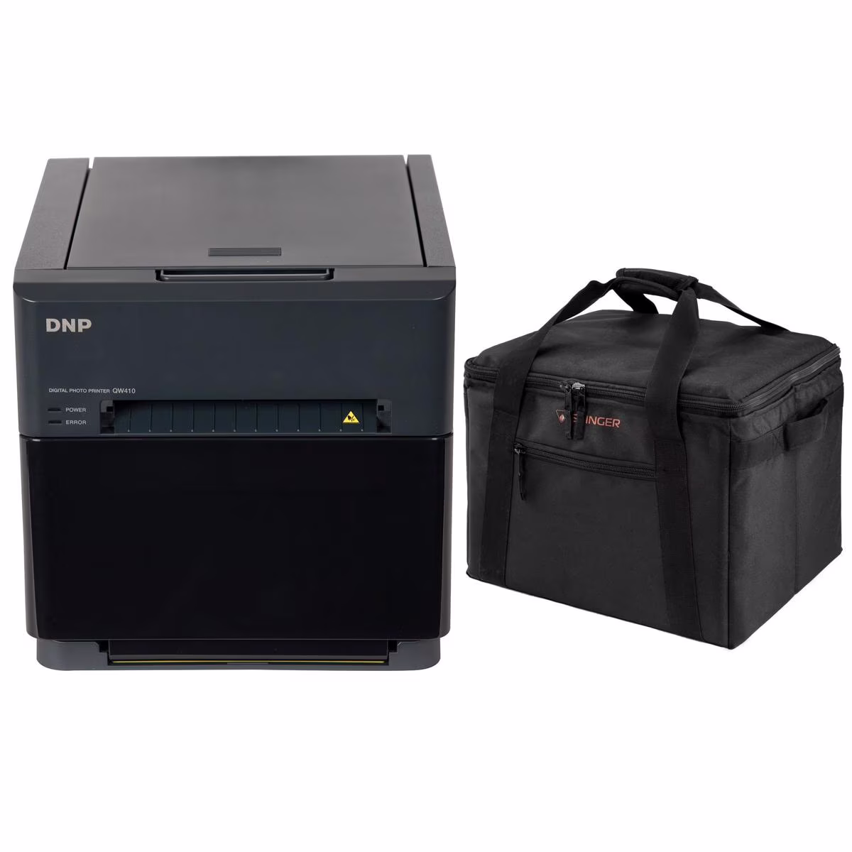 DNP QW410 Dye Sublimation Printer, 4.5" Photo Printer, 300x300 dpi, Portable, with Slinger Case