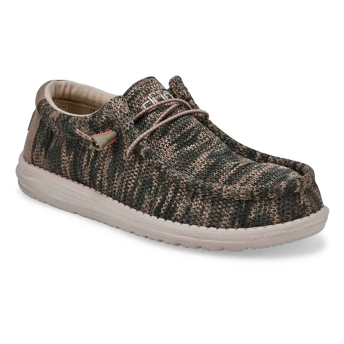 Hey Dude Men&s Wally Sox Multi - Woodland Camo - 13