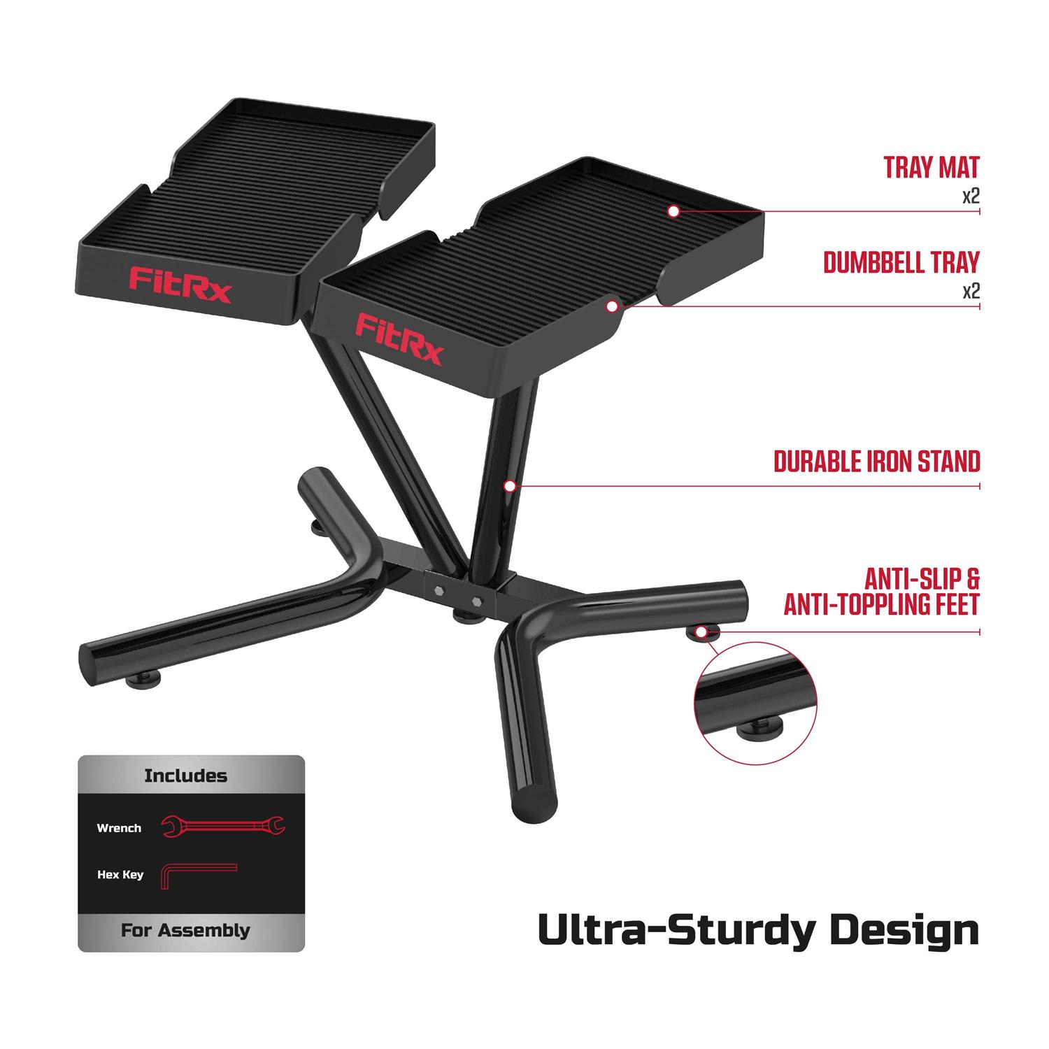 Fitrx SmartRack Dumbbell Stand, Dumbbell and Kettlebell Weight Rack Stand for Home Gym - Sports Supplies Online Store