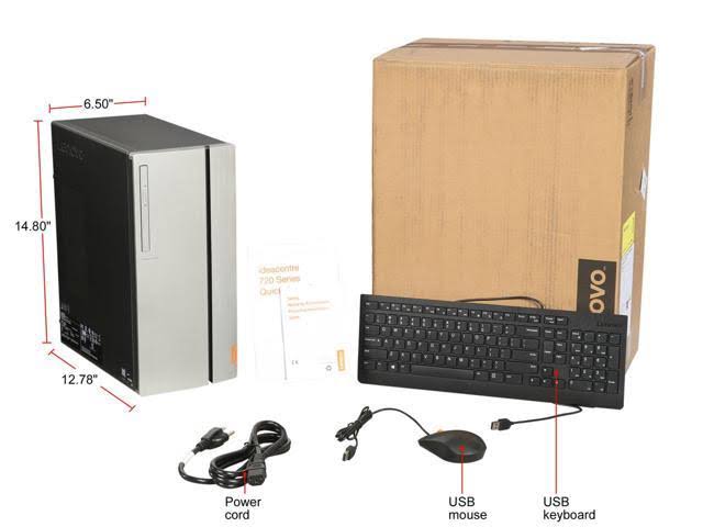 Lenovo IdeaCentre 720-18asu 90H10056US Desktop Computer - Ryzen 5 1400 - 12 GB Ram - 1 TB HDD