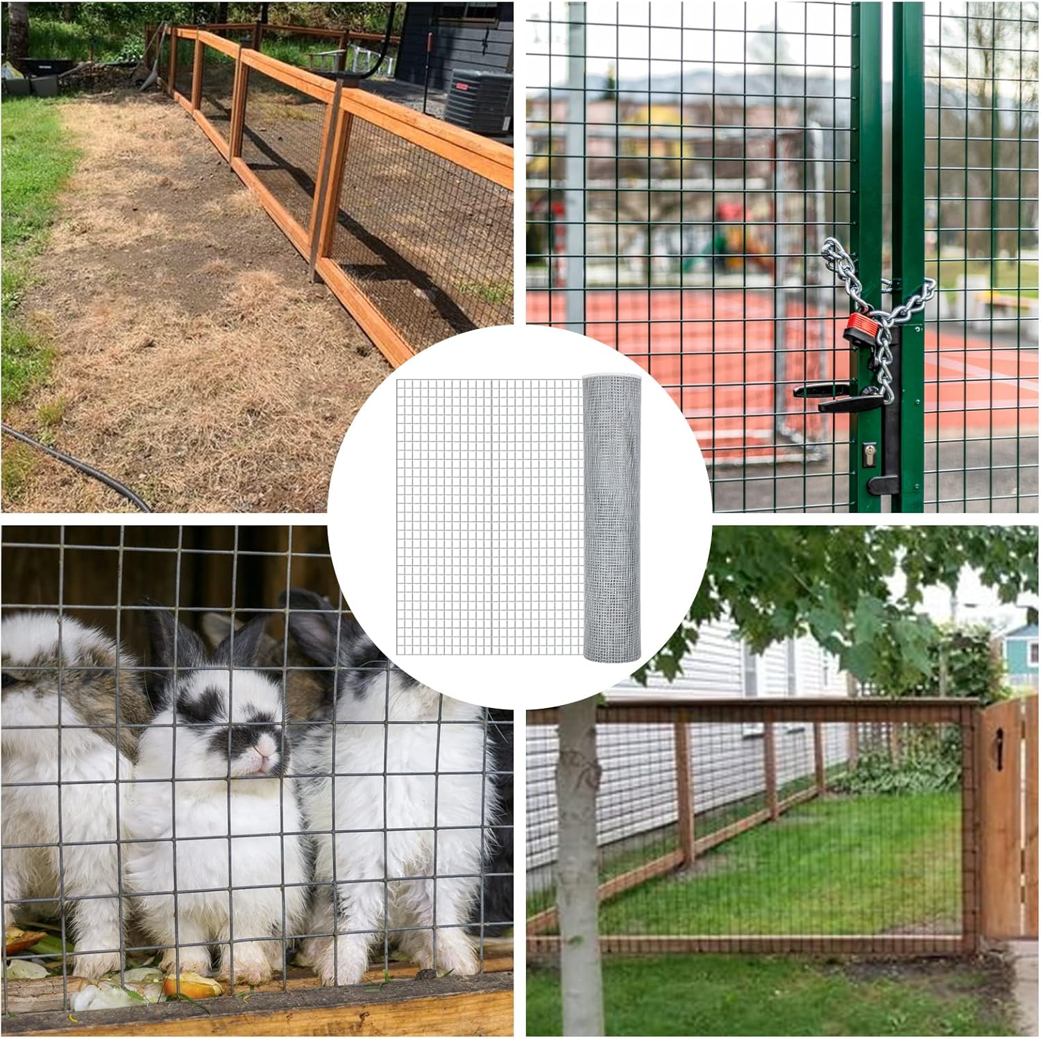 Hardware Cloth Chicken Wire Mesh Galvanized Wire Mesh 48inx100ft 19 Gauge Heavy Duty Galvanized Wire Fence Chicken Fence for Chicken Poultry Coop