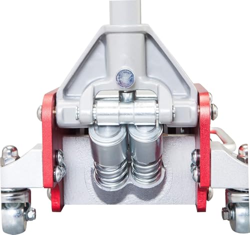 BIG RED T815016L Torin Hydraulic Low Profile Aluminum and Steel Racing Floor Jack with Dual Piston Quick Lift Pump, 1.5 Ton (3,000 lb) Capacity, Blue