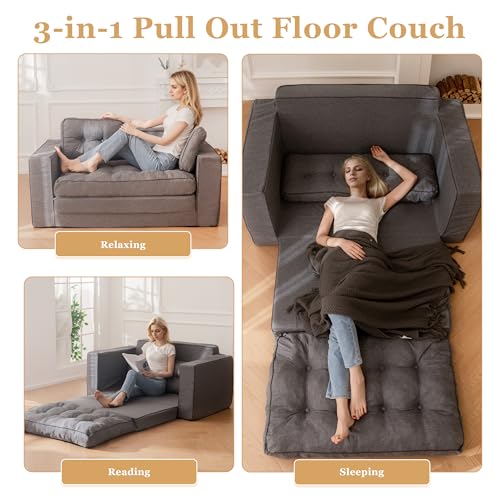 YOSHOOT Loveseat Sleeper Sofa,55" Convertible Sofa Bed Couch Futon Couches for Living Room