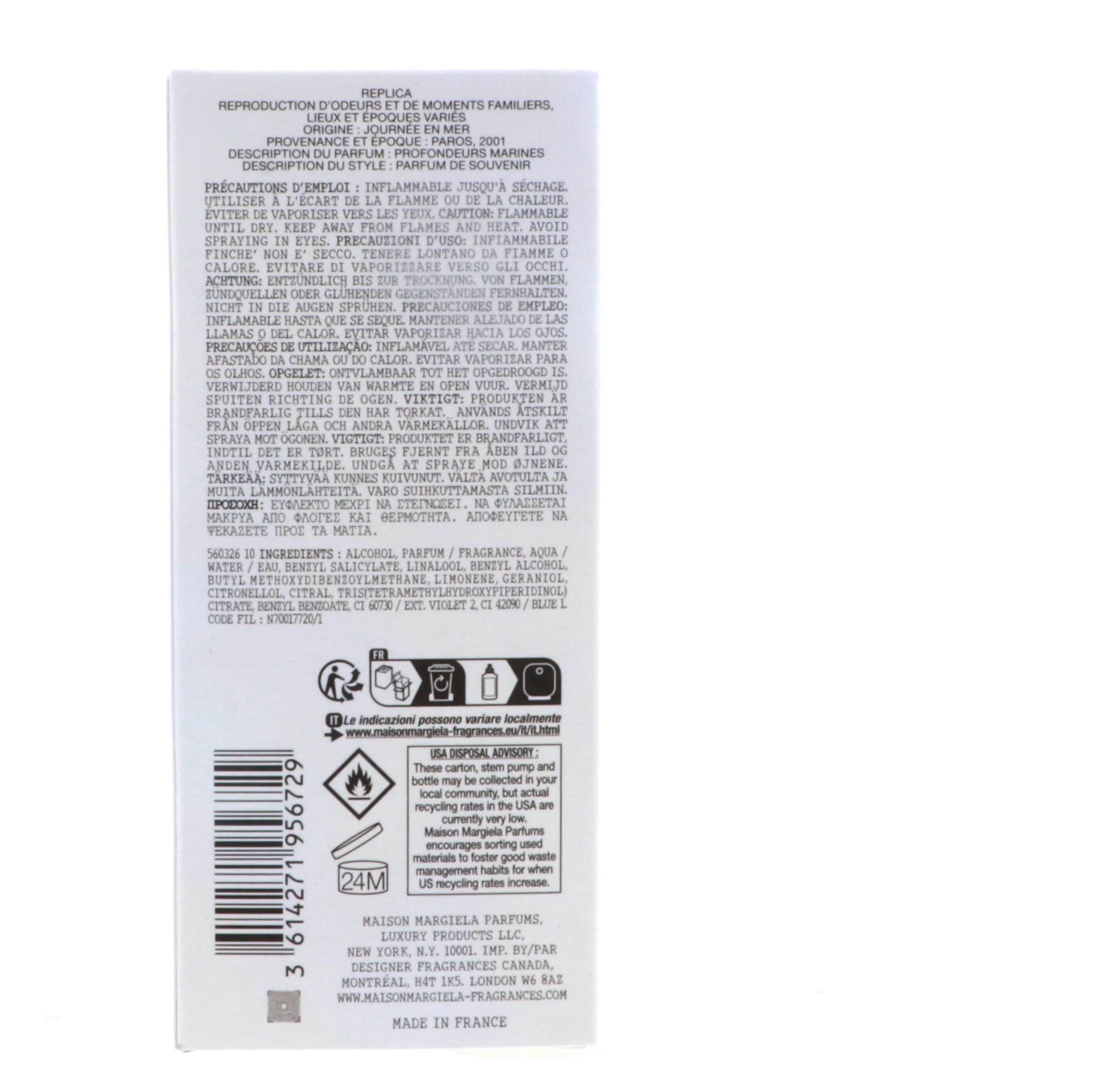 REPLICA SAILING DAY by Maison Margiela, EDT SPRAY 3.4 OZ - Radiant Selections