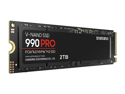 Samsung 990 PRO SSD NVMe M.2 PCIe Gen4, M.2 2280 Internal Solid State Hard Drive, Seq. Read Speeds Up to 7,450 MB/s for High End Computing, Gaming