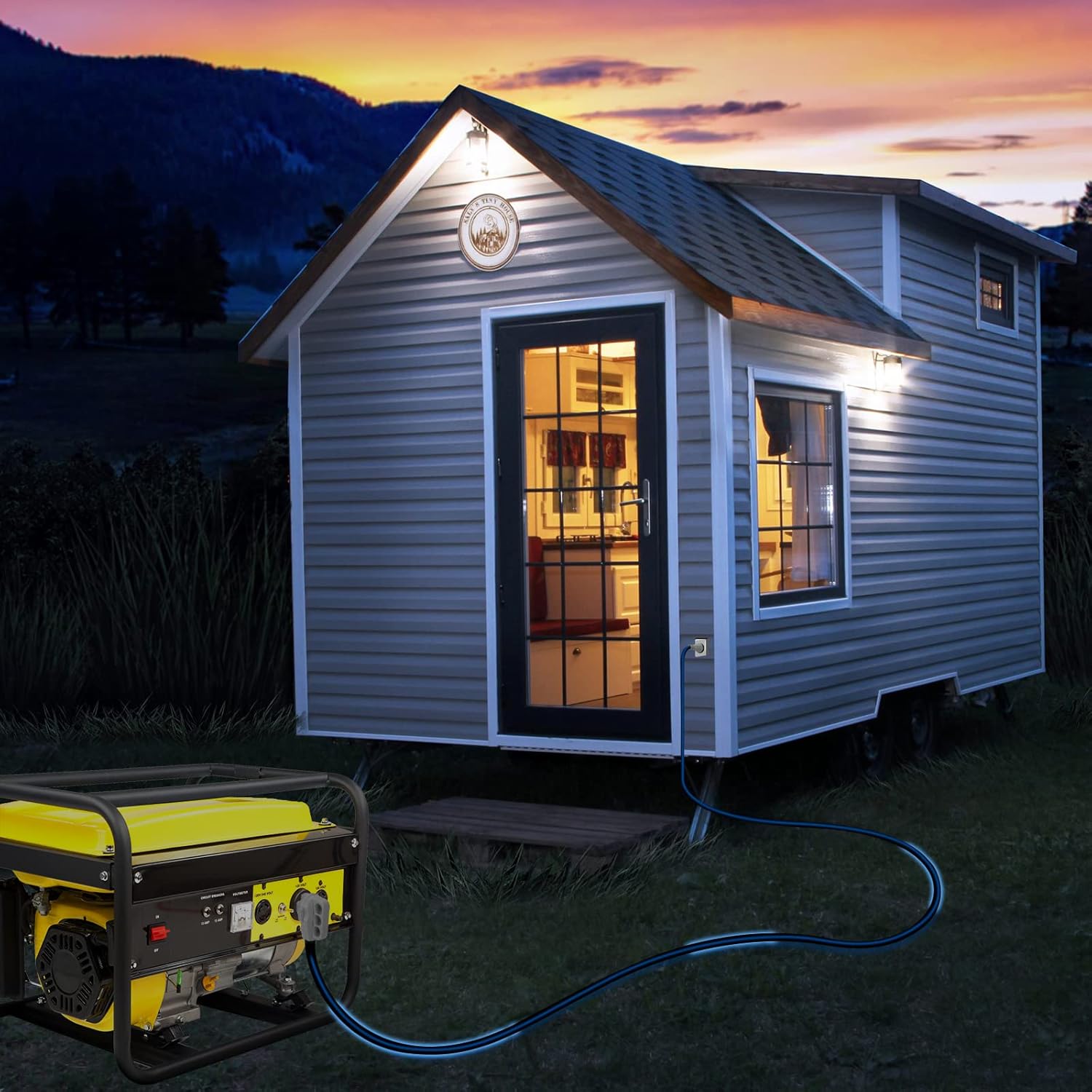 PAULINN 15FT 50 Amp RV Power Extension Cord with Cord Organizer, Heavy Duty NEMA 14-50P to SS 2-50R