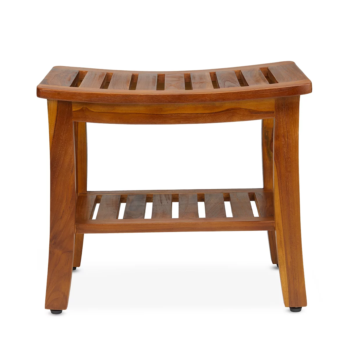 TeakCraft Teak Shower Bench with Shelf 21 Inch, Fully Assembled Teak Wood Shower Stool & Spa, Shower Bench for Elderly, Indoor and Outdoor Use