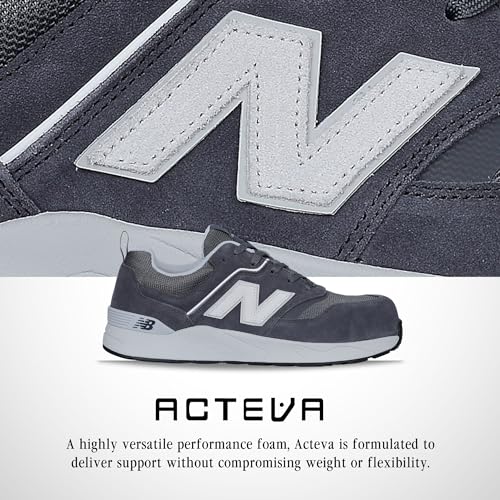 New Balance Men's Composite Toe Elite Lite EH Industrial Shoe, Black Grey, 10.5