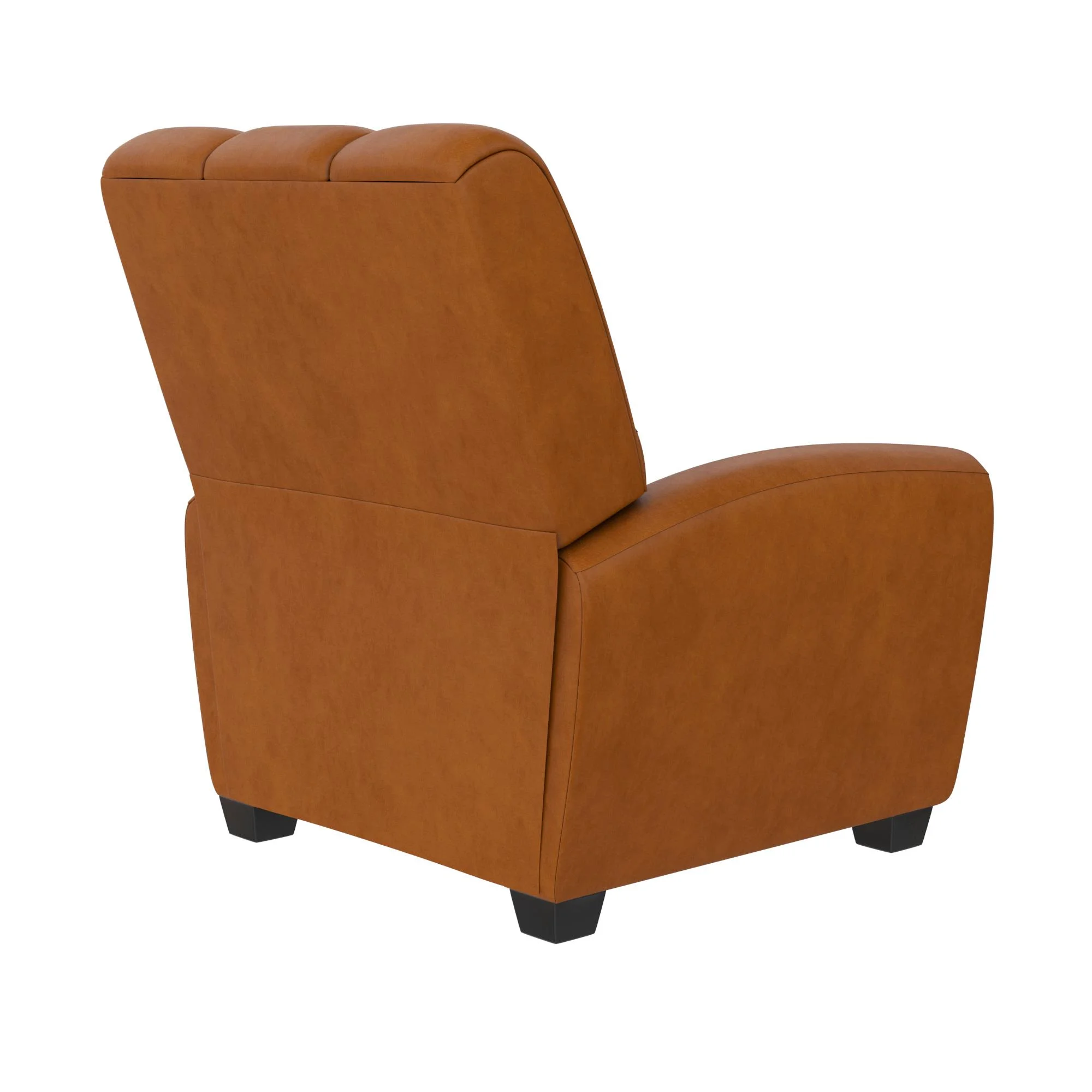 Better Homes & Gardens Vertical Channel Pushback Recliner Chair, Camel Faux Leather