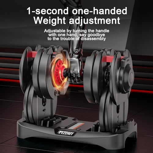Adjustable Dumbbells Set of 2，Free Weights Dumbbells Set，Adjustable Dumbbell Set，52.5 lbs pair 105 lbs，15 in 1，for Men/Women Gym Equipment for Home