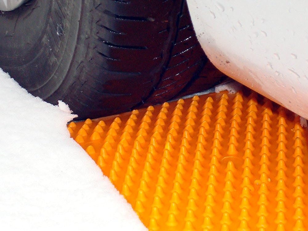 Portable Tire Traction Mats - Two Emergency Tire Grip Aids Used To Get Your Car, Truck, Van or Fleet Vehicle Unstuck In Snow, Ice, Mud, And Sand