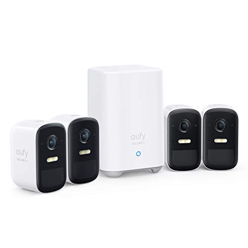 eufy Security, eufyCam 2C 3-Cam Kit, Security Camera Wireless Outdoor, Home Security System, HomeKit Compatibility, 1080p HD, IP67, Night Vision