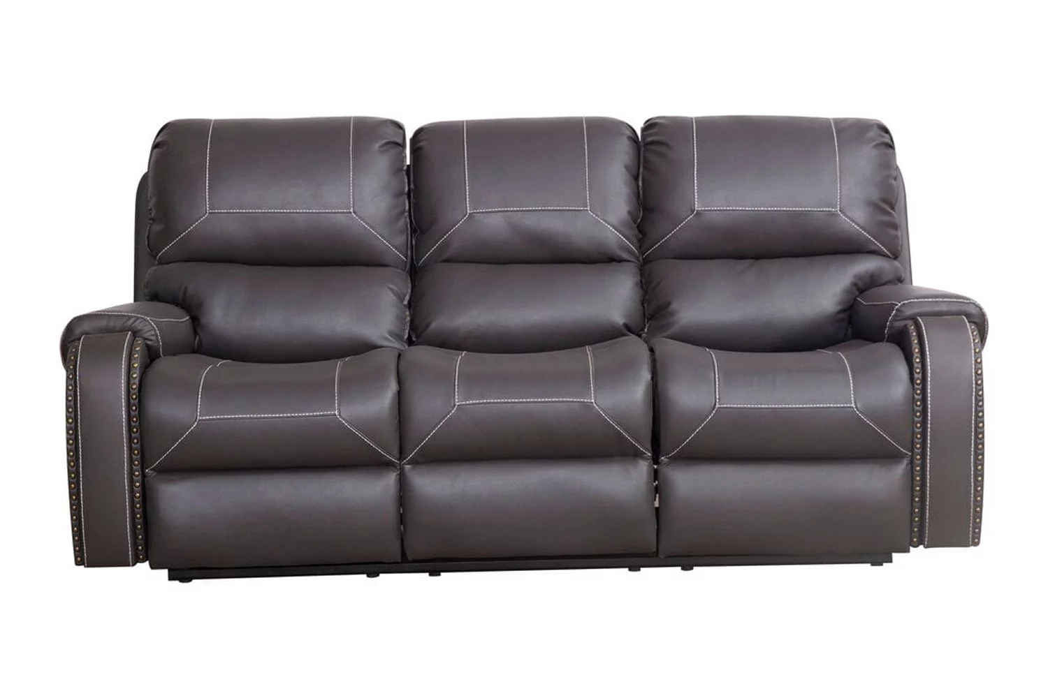 3-Seater Reclining Sofa with Drop-Down Table, Storage Space, and Cup Holders