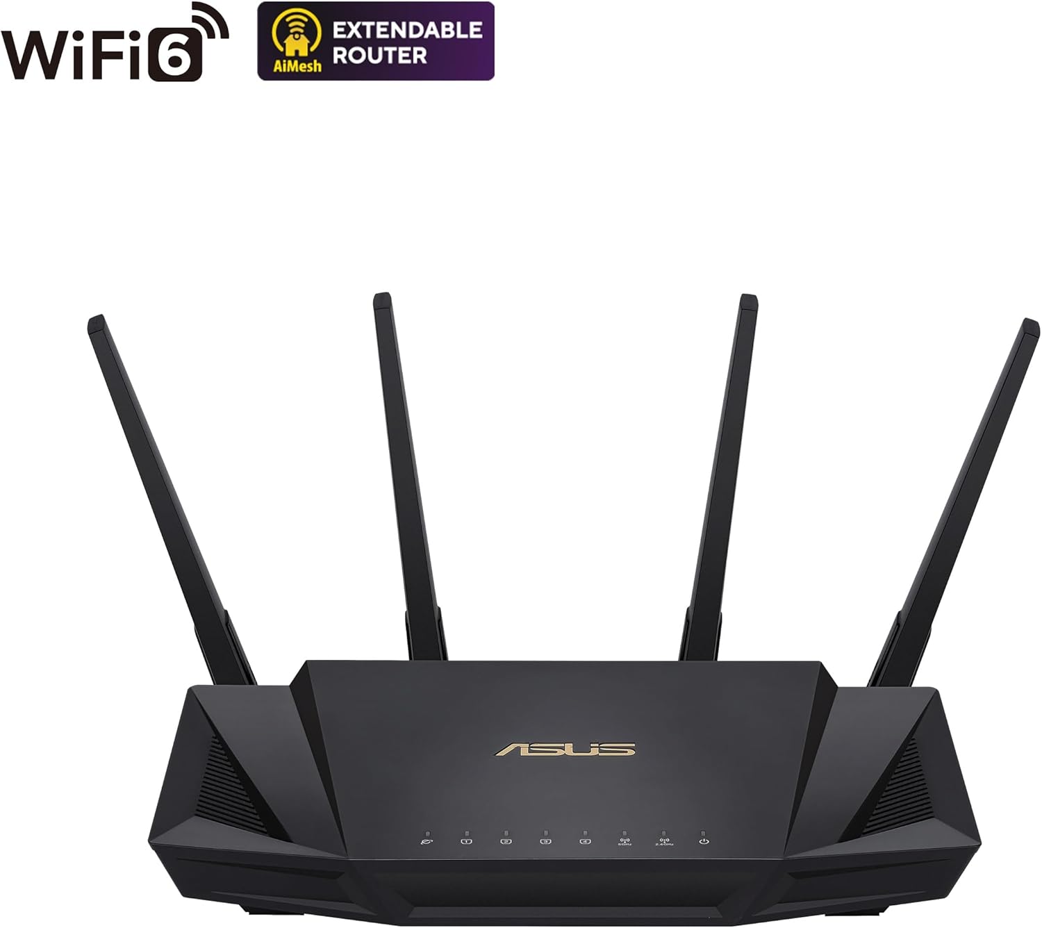 ASUS RT-AX3000 Ultra-Fast Dual Band Gigabit Wireless Router - Next Gen WiFi 6, Adaptive QoS, and AiProtection by Trend Micro | 1x WAN, 4x 1G LAN