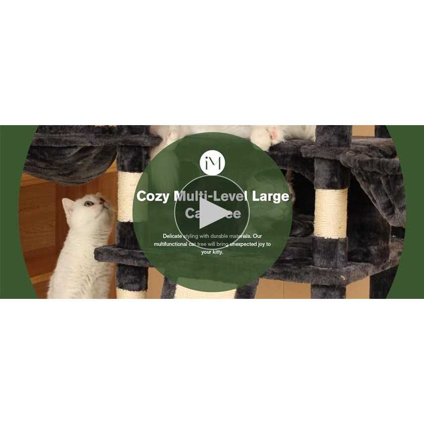 IMUsee 68 Inches Multi-Level Cat Tree for Large Cats/Big Cat Tower with Cat Condo/Cozy Plush Perches/Sisal Scratching - Pet Supplies online store