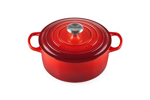 Le Creuset Enameled Cast Iron Signature Round Dutch Oven, 5.5 qt., Cerise