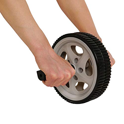 Sunny Health & Fitness Waist Trainer Ab Roller with Elbow Support, Training Wheels, Foldable for Home Gym, Abdominal Exercises, Core Strength
