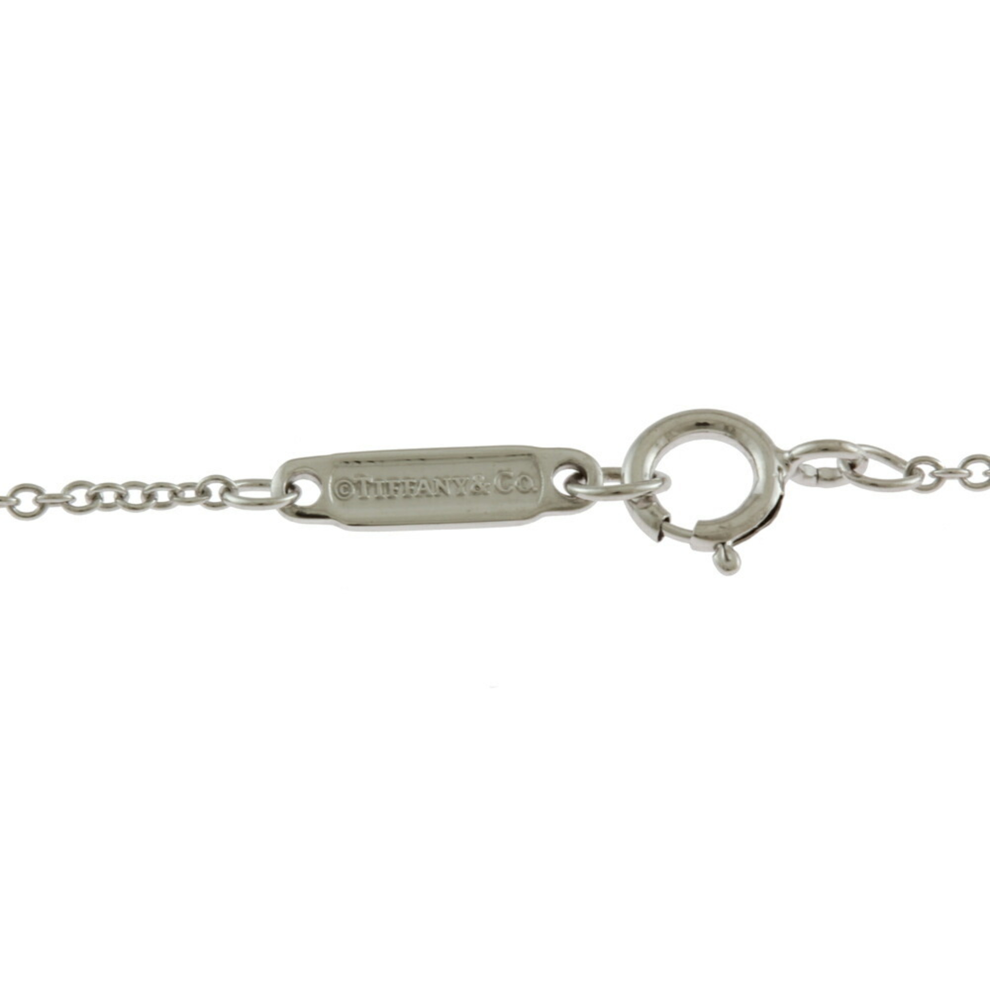 Pre-Owned Tiffany T Smile Diamond Necklace 18K Women's TIFFANY&Co. BRJ10000000120965 (Like New)