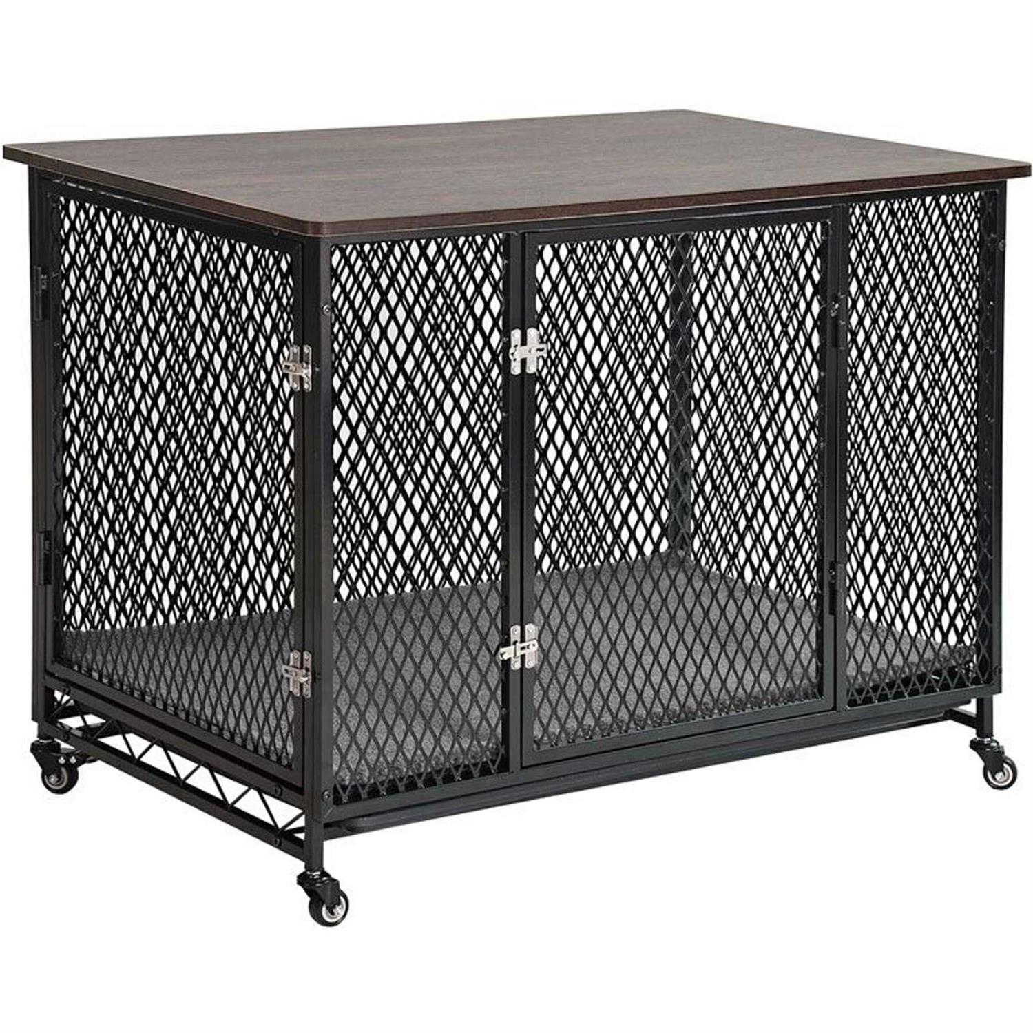 Aivituvin Dog Crate Furniture Side End Table with Tray AIR79 - Pet Supplies online store