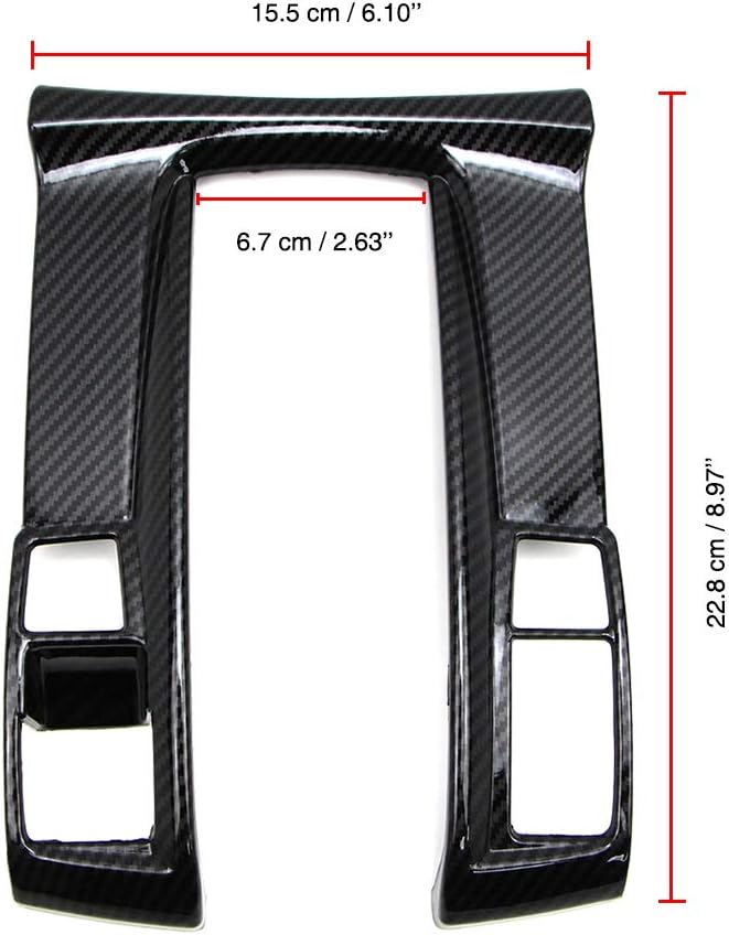 Dreamseek Center Console Automatic Gear Shift Panel Cover for 10th Gen Honda Civic 2016 2017 2018 2019 2020 2021 Sedan Carbon Fiber Style Pack of 2