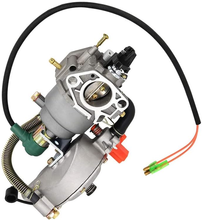 Generator Dual Fuel Carburetor Compatible with LPG CNG Conversion kit 4.5-5.5KW GX390 188F Manual Choke