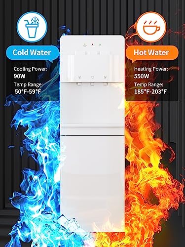 TABU Bottom Loading Water Cooler Dispenser, Hot & Cold Water Dispenser