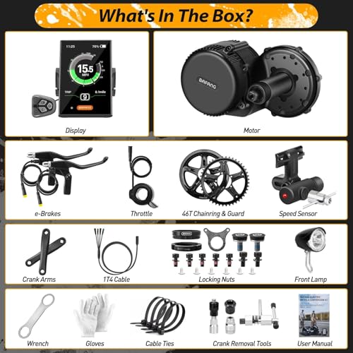 Bafang Electric Bike Conversion Kit Mid Motor BBS-HD 48 V 1000 W Motor Accessories Display Optional Kit Downtube Battery