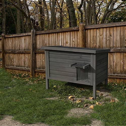 GDLF Outdoor Feral Cat House Heated Cat Shelter with 100% Insulated All-Round Foam Weatherproof for Multiple Felines 34.5"X21.5"x27.2"
