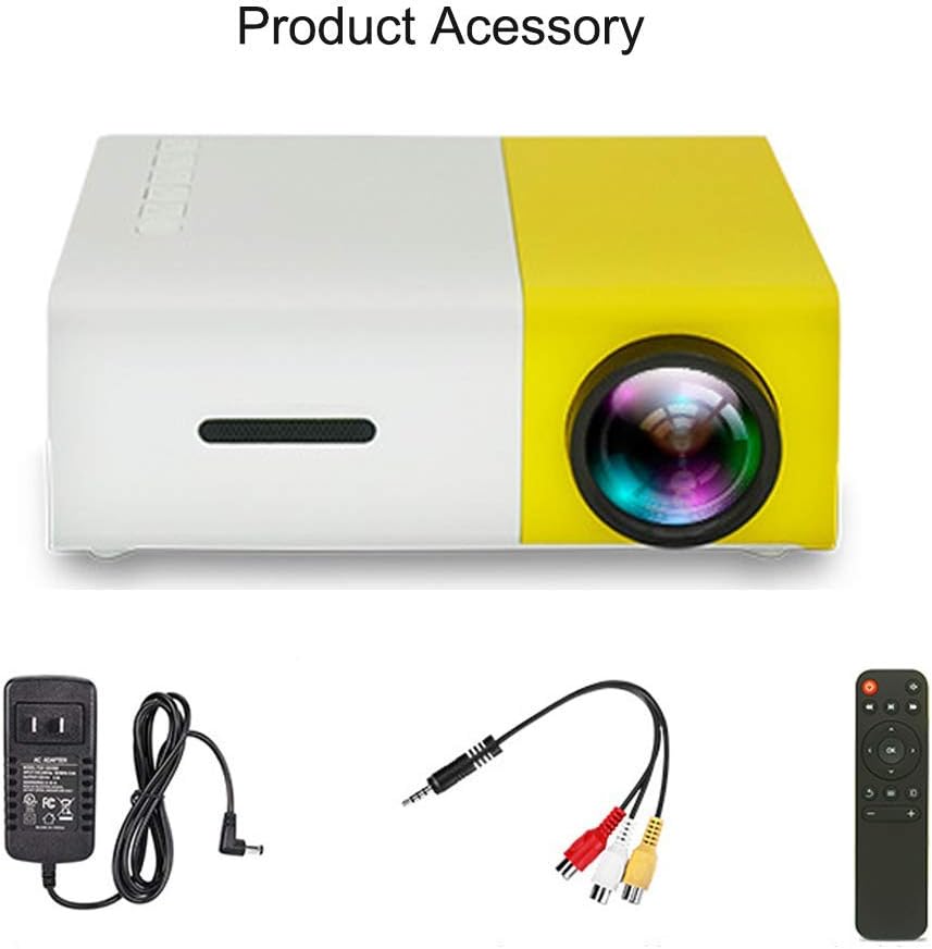 Zmucen Portable Mini Projector Home Party Meeting Theater Full Color LED LCD Projector Pack of 2
