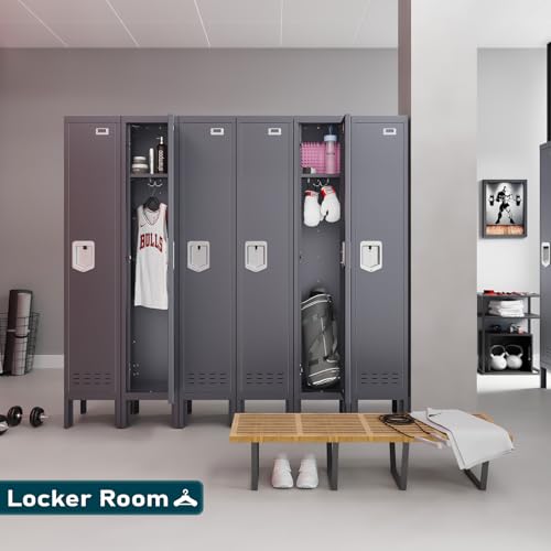 Metal Cabinet Home Office Storage,Lockers,Lockable Employees Metal Locker with Door,54" Height Steel Locker,Lockable Steel Locker for Gym,School,Home