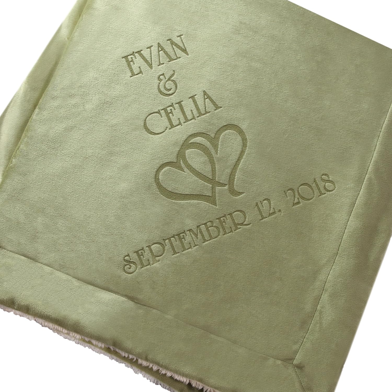 Custom Catch Personalized Unique Wedding Couple Gifts - Anniversary, Engagement Gift Blanket (Hearts)
