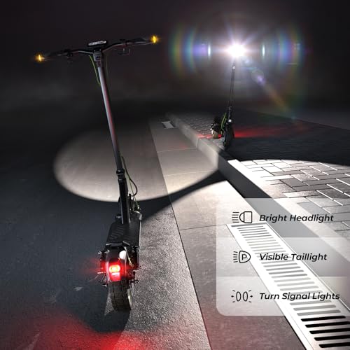 isinwheel Electric Scooter Adults, 38/32 Miles Range & 28/21 MPH Powered by 1000/800W Motor, 10" Pneumatic Tires