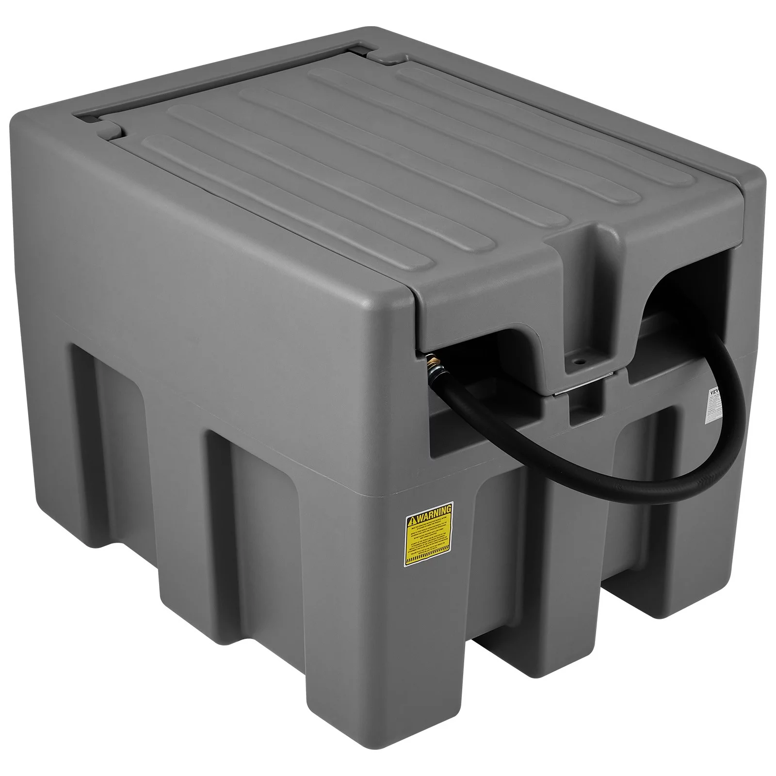 VEVOR Portable Diesel Tank, 58 Gallon Capacity & 10 GPM Flow Rate, Diesel Fuel Tank with 12V Electric Transfer Pump and 13.1ft Rubber Hose