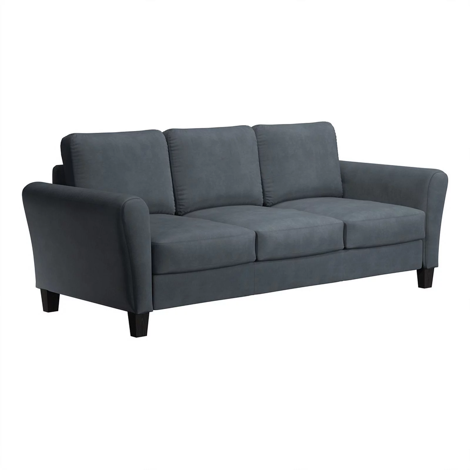 Home Square 2-Piece Set with Upholstery Loveseat and Sofa in Dark Gray