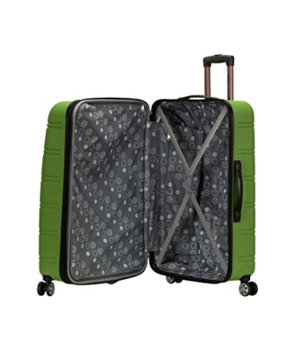 Rockland Melbourne Hardside Expandable Luggage with Spinner Wheels, 2TONEBLUE, 2 Piece (20/28)