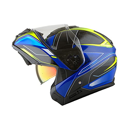 Martian Motorcycle Modular Full Face Helmet Flip up Dual Visor Sun Shield: HG362 Matt Black