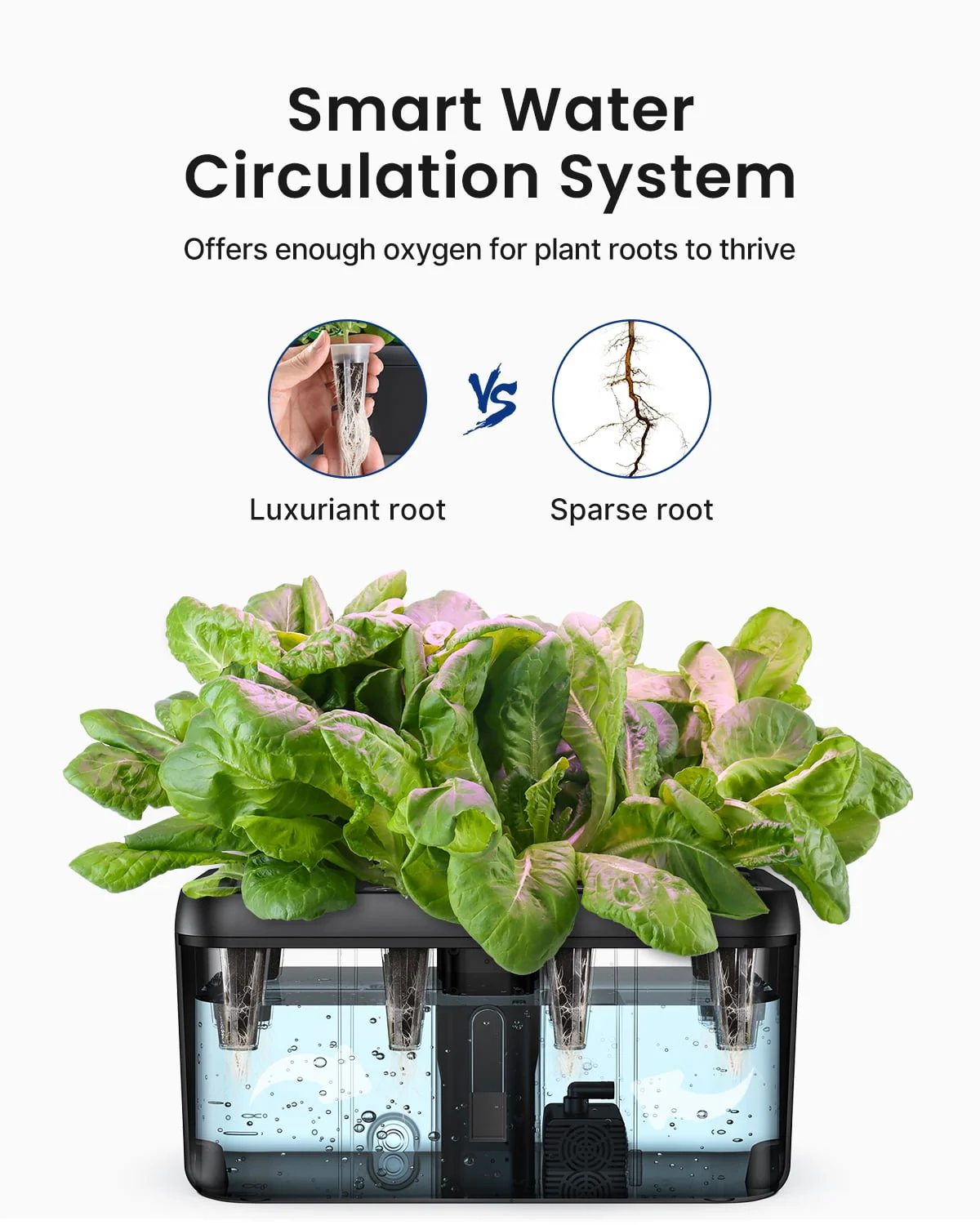 iDOO 8 Pods Hydroponic Growing System, Indoor Herb Garden Kit with Automatic Timer LED Grow Light