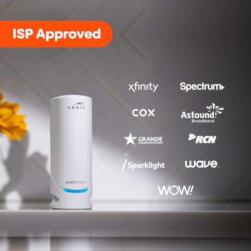 ARRIS (S34) - Cable Modem - Fast DOCSIS 3.1 Multi-Gigabit Cable Modem, for Comcast Xfinity, Cox, Spectrum & More, 2.5 Gbps Max Internet Speeds