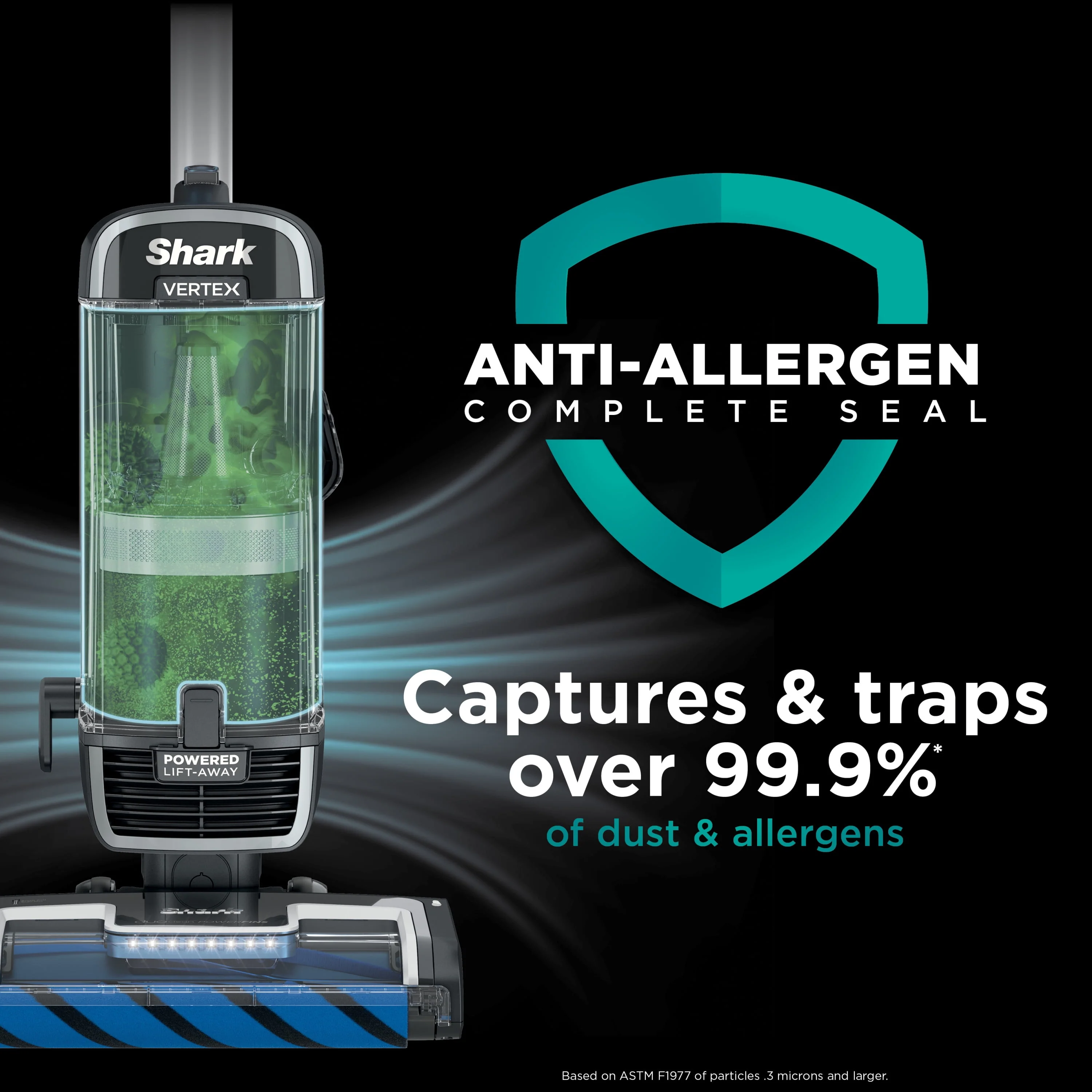 The Shark® Vertex® Speed Upright Vacuum with DuoClean® PowerFins Powered Lift-away® and Self-Cleaning Brushroll, AZ1810