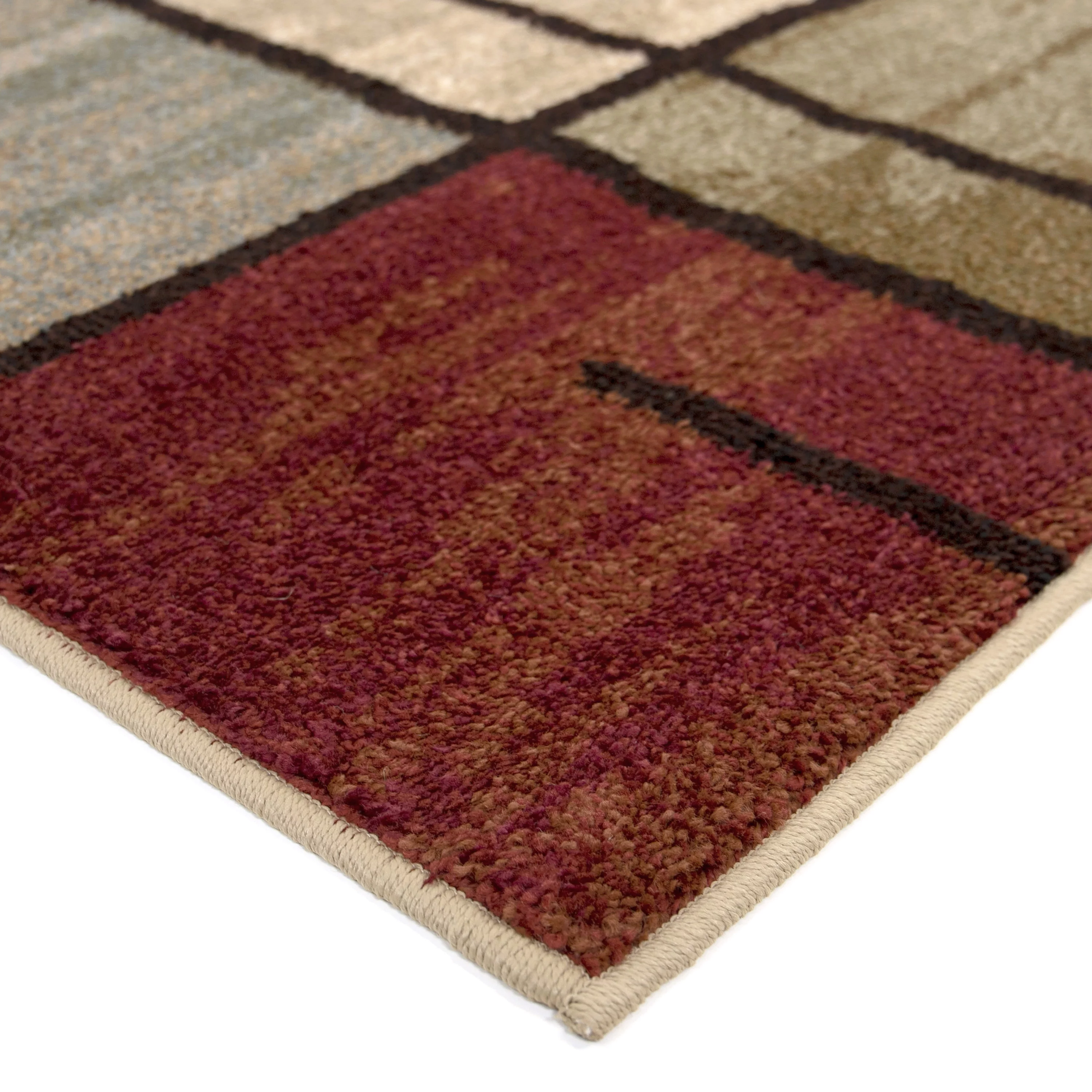 Better Homes & Gardens Spice Grid 7'10" X 10'10" Rouge Area Rug - Curated Treasures Market